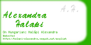 alexandra halapi business card