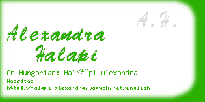 alexandra halapi business card